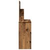 vidaXL snyrtiborð með spegli Old Wood 86,5x35x136 cm