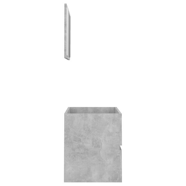 804876 vidaXL 2 Piece Bathroom Furniture Set Concrete Grey Chipboard