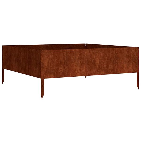 vidaXL Upph&aelig;kka&eth; Gar&eth;ker 100x100x41 cm Corten St&aacute;l