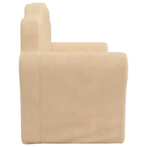 vidaXL barnas&oacute;fi 2ja s&aelig;ta krem mj&uacute;kur Plush