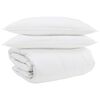 vidaXL R&uacute;mfatasett me&eth; kodda 3 pcs Hv&iacute;tt D&uacute;nfja&eth;rir