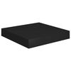 vidaXL Vegghengdar Hillur 4 stk. Svartar 23x23,5x3,8 cm MDF