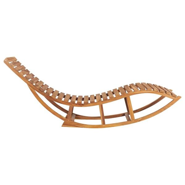 vidaXL S&oacute;lbekkur &aacute; Rugguf&oacute;tum me&eth; Sessum Gegnheill Tekkvi&eth;ur