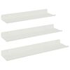 vidaXL Flj&oacute;tandi skrifbor&eth; Vegghengt 3 pcs Hv&iacute;t 40 x 9 x 2,5 cm St&aacute;l