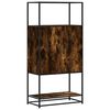 vidaXL Highboard Reykt Eik 68x35x139 cm Hanna&eth;ur vi&eth;ur og m&aacute;lmur