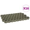 vidaXL Grasmottur 16 stk Gr&aelig;nar 60 x 40 x 3 cm Plast