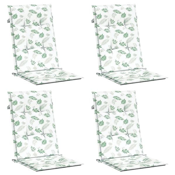 vidaXL Sessur fyrir St&oacute;la me&eth; H&aacute;u Baki 4 stk. Laufamynstur Tauefni