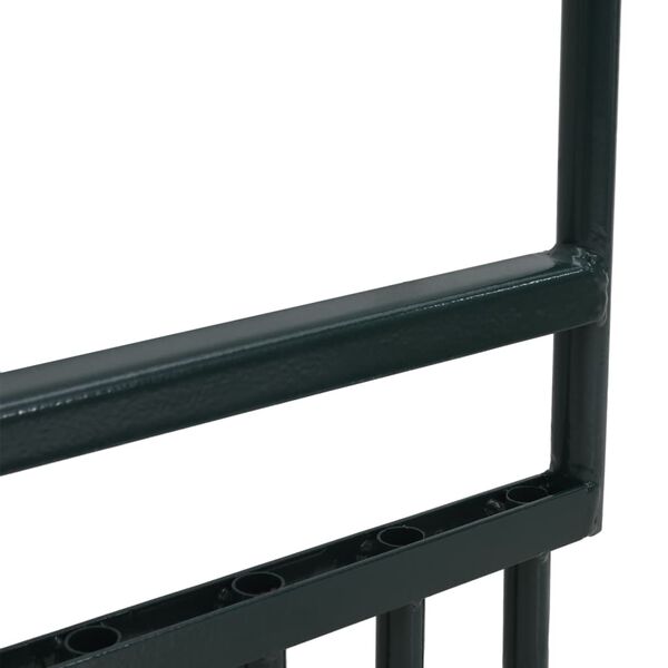 vidaXL Grasflatarloftari með 5 Holum Tindum Grænt Dufthúðað Stál