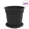 vidaXL Pl&ouml;ntupottar 24 pcs Svartur &Oslash; 17 x 14 cm Plast