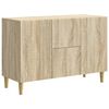 vidaXL Vi&eth;beinteyfla me&eth; sk&uacute;ffu Sonoma eikarlitur 89 x 34,5 x 60 cm