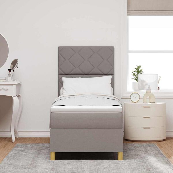 vidaXL LED Box Spring R&uacute;m me&eth; d&yacute;nu M&oacute;gr&aacute;r 80 x 200 cm d&uacute;kur