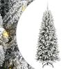 vidaXL Gervi j&oacute;latr&eacute; me&eth; 300 LED Hv&iacute;tt 180 cm PVC, Plast, St&aacute;l og PE