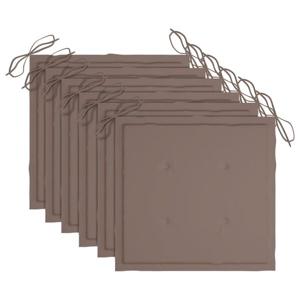 vidaXL Bor&eth;stofust&oacute;lar &iacute; Gar&eth;inn m/ Sessum 6stk. Gegnheill Akas&iacute;uvi&eth;ur