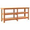 vidaXL Vinnubekkur Vaxbr&uacute;nn 181,5 x 50 x 80 cm Solid furuhikk