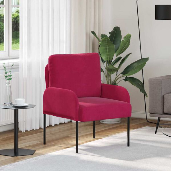 vidaXL S&oacute;far me&eth; p&uacute;&eth;i 55cm V&iacute;nrau&eth;ur Krossvi&eth;ur