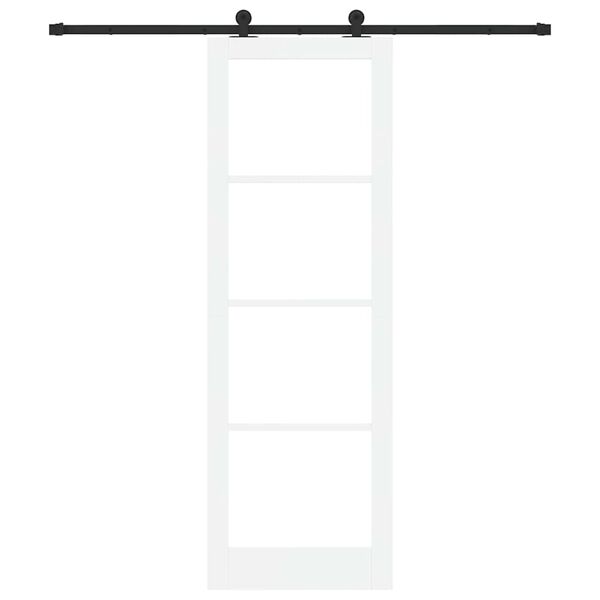 vidaXL Rennidyr ORKDAL Hv&iacute;tt 78 x 232 cm Gegnheil fura og gler