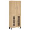 vidaXL Sk&aacute;pur Sonoma Eikarlitur 69,5x34x180 cm Samsettur Vi&eth;ur