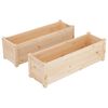 vidaXL Gr&oacute;&eth;urker &iacute; Gar&eth;inn 2 stk. 100x31x31 cm Gegnheill Vi&eth;ur