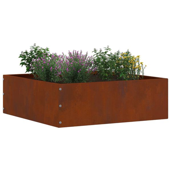 vidaXL Gar&eth;ja&eth;ar Rusty 40 x 40 x 13 cm Ve&eth;ra&eth; st&aacute;l