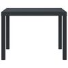 vidaXL Gar&eth;bor&eth; Antras&iacute;t 100 x 100 x 73 cm p&oacute;l&yacute;rattan