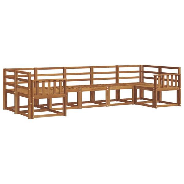 vidaXL &Uacute;ti s&oacute;fasett 7 pcs N&aacute;tt&uacute;rulegur Hrein akas&iacute;utr&eacute;