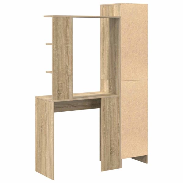 vidaXL Skrifborð 2 pcs Sonoma Eik