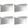vidaXL Sniglafence 4 pcs Silfur 50 x 3,5 x 25 cm Galvaniserad st&aacute;l