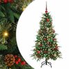 vidaXL Gervi hengdu j&oacute;latr&eacute; me&eth; 150 LED Gr&aelig;nn 150 cm PE og PVC