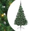 vidaXL Gervi fyrirfram l&yacute;stum j&oacute;latr&eacute; me&eth; 300 LED Gr&aelig;nn 210 cm PVC