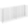 vidaXL Gabion Grj&oacute;tkassi Upph&aelig;kka&eth; Bl&oacute;maker S&iacute;nkh&uacute;&eth;a&eth; St&aacute;l 180x30x90cm