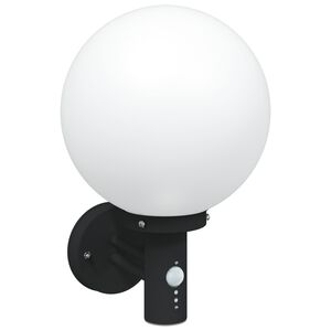 vidaXL Utandyra vegglýsing Svartur 28 x 25 x 38 cm stainless steel