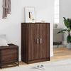 vidaXL Sk&oacute;sk&aacute;pur Br&uacute;nn Eikarlitur 60x35x92 cm Samsettur Vi&eth;ur
