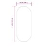 vidaXL Veggspegill Svartur 60x25 cm Spor&ouml;skjulaga