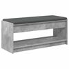 vidaXL Hallarbekk SteyptGr&aacute;r 103 x 38 x 45 cm Virkur tr&eacute; og d&uacute;kur