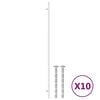 vidaXL Sk&aacute;pur Handf&ouml;ng 10 stk Silfurlitu&eth; 480 mm Ry&eth;fr&iacute;tt st&aacute;l