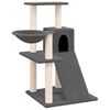vidaXL Kattatr&eacute; me&eth; S&iacute;salkl&oacute;rustaurum D&ouml;kkgr&aacute;tt 82 cm