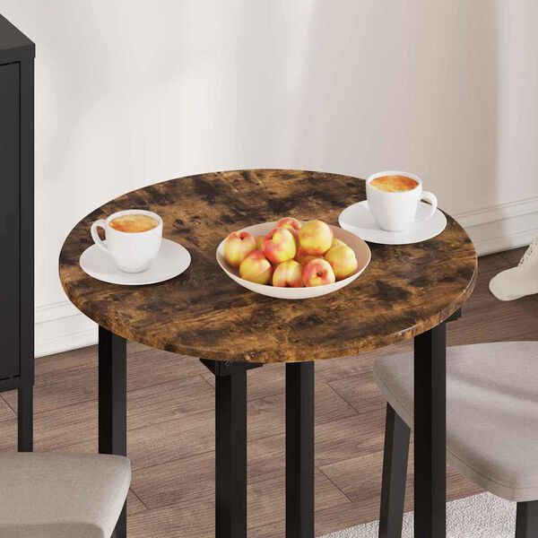 vidaXL Bor&eth;plata Reykt eik 60 x 60 x 1,5 cm Samsettur vi&eth;ur