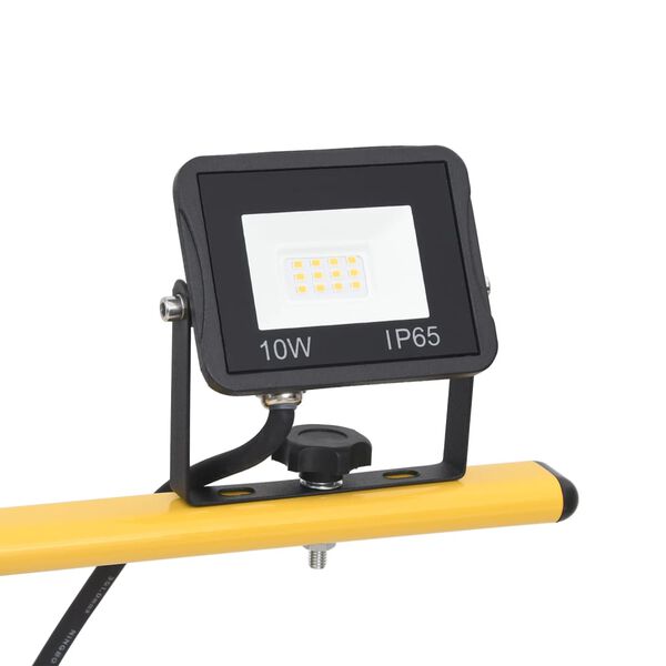 vidaXL LED Flóðljós með Þrífótum 2x10 W Kaldhvítt