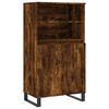 vidaXL H&aacute;r Sk&aacute;pur Reykt&oacute;na Eikarlitur 60x36x110 cm Samsettur Vi&eth;ur