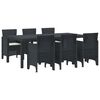vidaXL Gar&eth;ur bor&eth;sett 7 pcs Kolagr&aacute;r P&oacute;l&yacute;pr&oacute;p&yacute;len