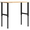 vidaXL vinnubekkur 100x60x(71,5-98) cm gegnheil vi&eth;ar eik