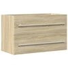 vidaXL Vaskask&aacute;pur Gamall Vi&eth;ur 80x38,5x48 cm Samsettur Vi&eth;ur