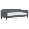 vidaXL Daybed me&eth; d&yacute;nu Dark Grey 90x190 cm Flauel