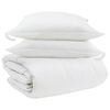 vidaXL R&uacute;mfatasett me&eth; kodda 3 pcs Hv&iacute;tt D&uacute;nfja&eth;rir