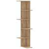 vidaXL Vegghornhilla 36,5x35x36,5x140 cm Artisian Eik Samsettur Vi&eth;ur