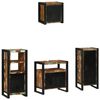vidaXL Ba&eth;herbergismublasett me&eth; sk&uacute;ffu 4 pcs Solid endurheimt tr&eacute;