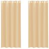 vidaXL Voile Gluggatj&ouml;ld me&eth; Grommets 2 stk Sand