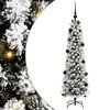vidaXL Gervi j&oacute;latr&eacute; me&eth; 150 LED Hv&iacute;tt 150 cm PVC, Metall og Plastefni