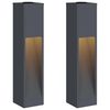 vidaXL S&oacute;l LED lei&eth;arlj&oacute;s 2 pcs Antras&iacute;t Kaldvalsa&eth;ur st&aacute;lar