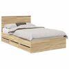 vidaXL Ramsv&iacute;k me&eth; sk&uacute;ffu Sonoma Eik 120 x 190 cm Verkfr&aelig;&eth;ilegt tr&eacute;
